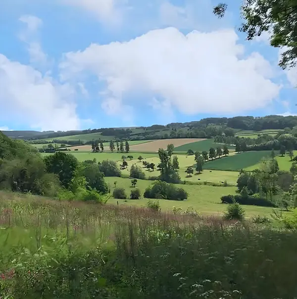 Paysage des collines ardennaises